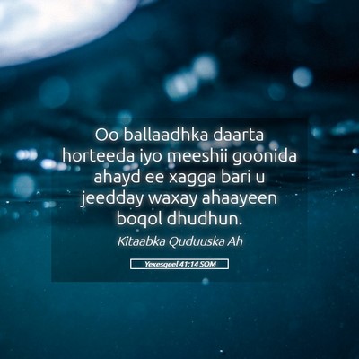 Picture 05 - Yexesqeel 41:14 SOM - Oo ballaadhka daarta horteeda iyo meeshii goonida - Bible Verse Picture