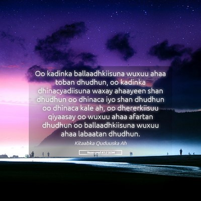Picture 05 - Yexesqeel 41:2 SOM - Oo kadinka ballaadhkiisuna wuxuu ahaa toban - Bible Verse Picture