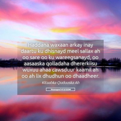 Picture 05 - Yexesqeel 41:8 SOM - Haddana waxaan arkay inay daartu ku dhisnayd meel - Bible Verse Picture