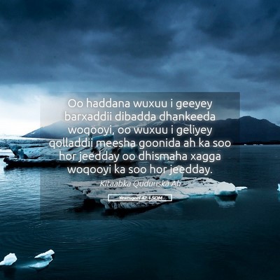 Picture 05 - Yexesqeel 42:1 SOM - Oo haddana wuxuu i geeyey barxaddii dibadda - Bible Verse Picture