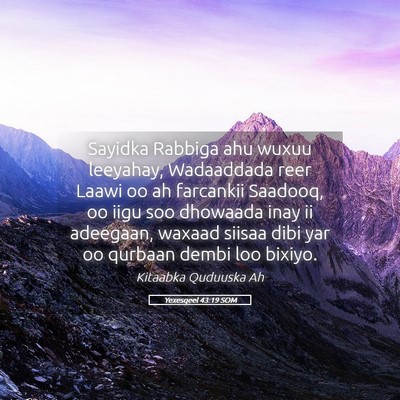 Picture 05 - Yexesqeel 43:19 SOM - Sayidka Rabbiga ahu wuxuu leeyahay, Wadaaddada - Bible Verse Picture
