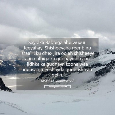 Picture 05 - Yexesqeel 44:9 SOM - Sayidka Rabbiga ahu wuxuu leeyahay, Shisheeyaha - Bible Verse Picture