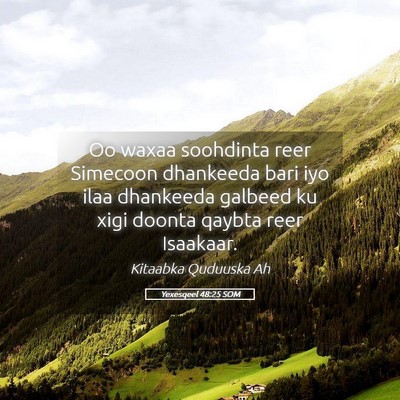 Picture 05 - Yexesqeel 48:25 SOM - Oo waxaa soohdinta reer Simecoon dhankeeda bari - Bible Verse Picture