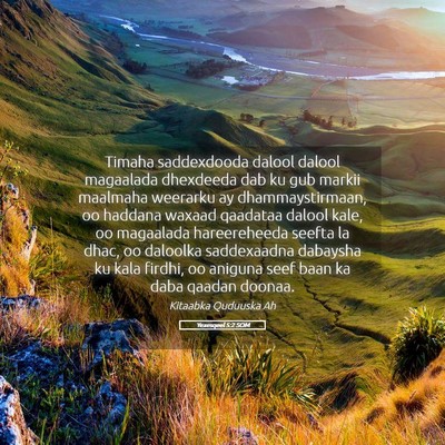 Picture 05 - Yexesqeel 5:2 SOM - Timaha saddexdooda dalool dalool magaalada - Bible Verse Picture