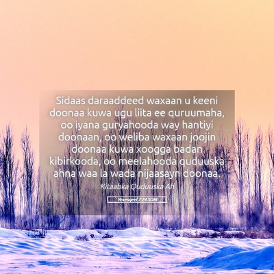 Picture 05 - Yexesqeel 7:24 SOM - Sidaas daraaddeed waxaan u keeni doonaa kuwa ugu - Bible Verse Picture