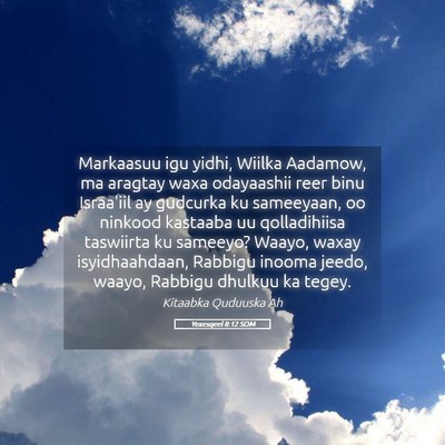 Picture 05 - Yexesqeel 8:12 SOM - Markaasuu igu yidhi, Wiilka Aadamow, ma aragtay - Bible Verse Picture