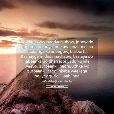 Picture 05 - Yoo'eel 1:13 SOM - Kuwiinna wadaaddada ahow, joonyado guntada oo - Bible Verse Picture