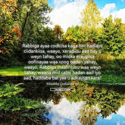 Picture 05 - Yoo'eel 2:11 SOM - Rabbiga ayaa codkiisa kaga hor hadlaya - Bible Verse Picture