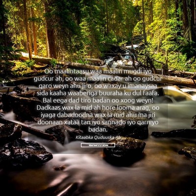 Picture 05 - Yoo'eel 2:2 SOM - Oo maalintaasu waa maalin mugdi iyo gudcur ah, oo - Bible Verse Picture