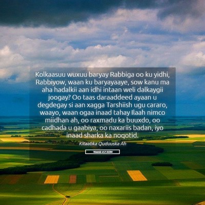 Picture 05 - Yoonis 4:2 SOM - Kolkaasuu wuxuu baryay Rabbiga oo ku yidhi, - Bible Verse Picture