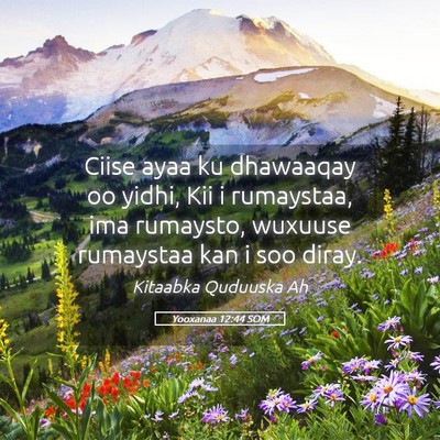 Picture 05 - Yooxanaa 12:44 SOM - Ciise ayaa ku dhawaaqay oo yidhi, Kii i - Bible Verse Picture