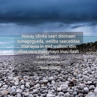 Picture 05 - Yooxanaa 16:2 SOM - Waxay idinka saari doonaan sunagogyada, weliba - Bible Verse Picture