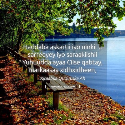 Picture 05 - Yooxanaa 18:12 SOM - Haddaba askartii iyo ninkii u sarreeyey iyo - Bible Verse Picture