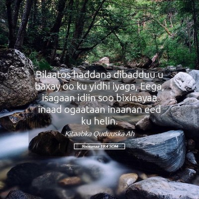 Picture 05 - Yooxanaa 19:4 SOM - Bilaatos haddana dibadduu u baxay oo ku yidhi - Bible Verse Picture