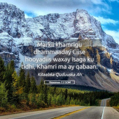 Picture 05 - Yooxanaa 2:3 SOM - Markii khamrigu dhammaaday Ciise hooyadiis waxay - Bible Verse Picture