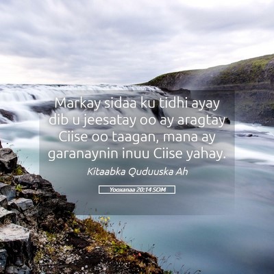 Picture 05 - Yooxanaa 20:14 SOM - Markay sidaa ku tidhi ayay dib u jeesatay oo ay - Bible Verse Picture