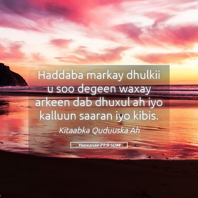 Picture 05 - Yooxanaa 21:9 SOM - Haddaba markay dhulkii u soo degeen waxay arkeen - Bible Verse Picture