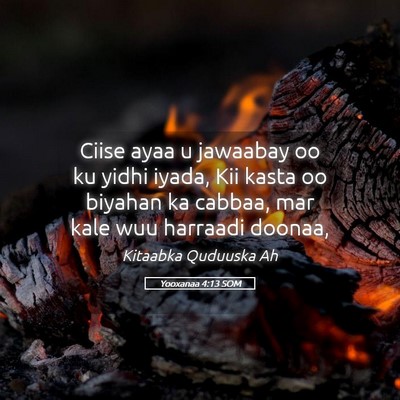 Picture 05 - Yooxanaa 4:13 SOM - Ciise ayaa u jawaabay oo ku yidhi iyada, Kii - Bible Verse Picture