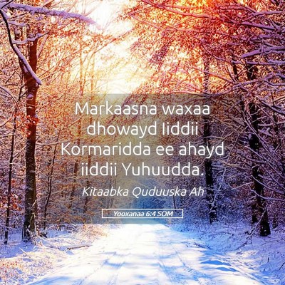 Picture 05 - Yooxanaa 6:4 SOM - Markaasna waxaa dhowayd Iiddii Kormaridda ee - Bible Verse Picture