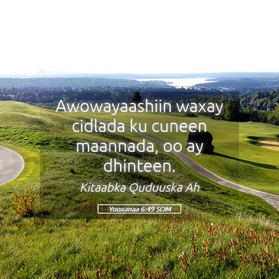 Picture 05 - Yooxanaa 6:49 SOM - Awowayaashiin waxay cidlada ku cuneen maannada, - Bible Verse Picture