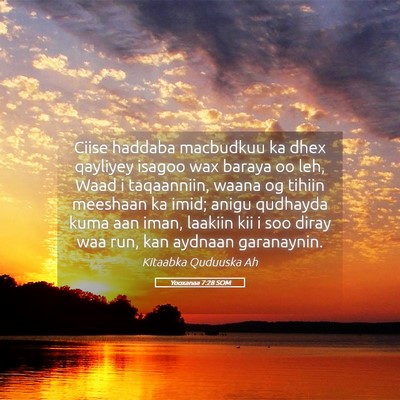 Picture 05 - Yooxanaa 7:28 SOM - Ciise haddaba macbudkuu ka dhex qayliyey isagoo - Bible Verse Picture