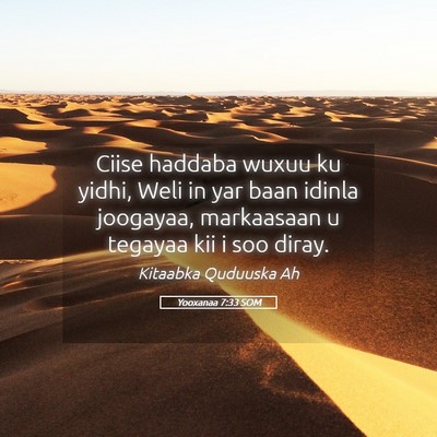 Picture 05 - Yooxanaa 7:33 SOM - Ciise haddaba wuxuu ku yidhi, Weli in yar baan - Bible Verse Picture