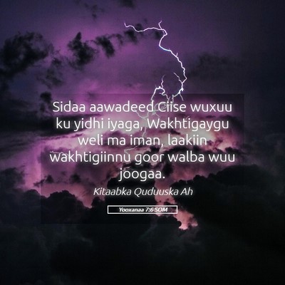 Picture 05 - Yooxanaa 7:6 SOM - Sidaa aawadeed Ciise wuxuu ku yidhi iyaga, - Bible Verse Picture