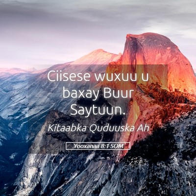 Picture 05 - Yooxanaa 8:1 SOM - Ciisese wuxuu u baxay Buur - Bible Verse Picture