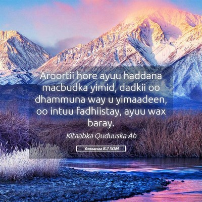 Picture 05 - Yooxanaa 8:2 SOM - Aroortii hore ayuu haddana macbudka yimid, dadkii - Bible Verse Picture