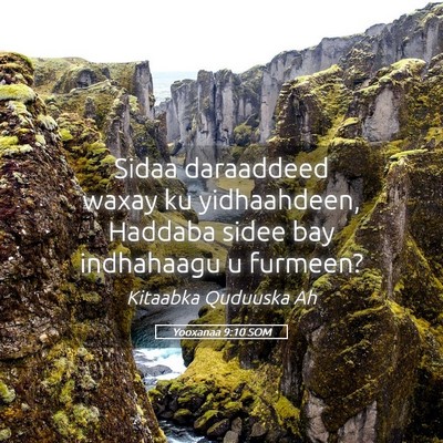 Picture 05 - Yooxanaa 9:10 SOM - Sidaa daraaddeed waxay ku yidhaahdeen, Haddaba - Bible Verse Picture