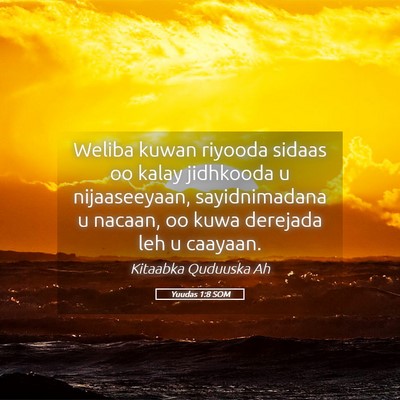 Picture 05 - Yuudas 1:8 SOM - Weliba kuwan riyooda sidaas oo kalay jidhkooda u - Bible Verse Picture