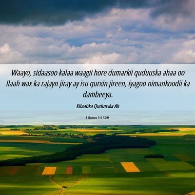 Picture 06 - 1 Butros 3:5 SOM - Waayo, sidaasoo kalaa waagii hore dumarkii - Bible Verse Picture