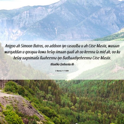 Picture 06 - 2 Butros 1:1 SOM - Anigoo ah Simoon Butros, oo addoon iyo rasuulba u - Bible Verse Picture