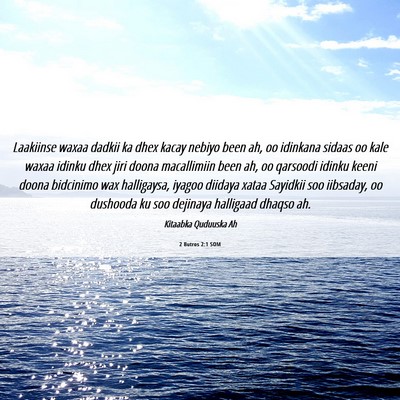 Picture 06 - 2 Butros 2:1 SOM - Laakiinse waxaa dadkii ka dhex kacay nebiyo been - Bible Verse Picture