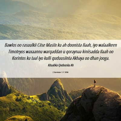 Picture 06 - 2 Korintos 1:1 SOM - Bawlos oo rasuulkii Ciise Masiix ku ah doonista - Bible Verse Picture