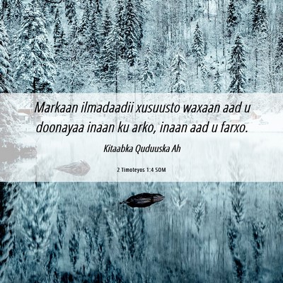 Picture 06 - 2 Timoteyos 1:4 SOM - Markaan ilmadaadii xusuusto waxaan aad u doonayaa - Bible Verse Picture