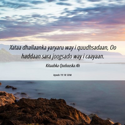 Picture 06 - Ayuub 19:18 SOM - Xataa dhallaanka yaryaru way i quudhsadaan, Oo - Bible Verse Picture