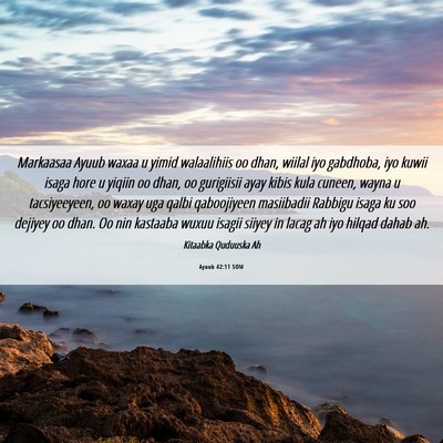 Picture 06 - Ayuub 42:11 SOM - Markaasaa Ayuub waxaa u yimid walaalihiis oo - Bible Verse Picture