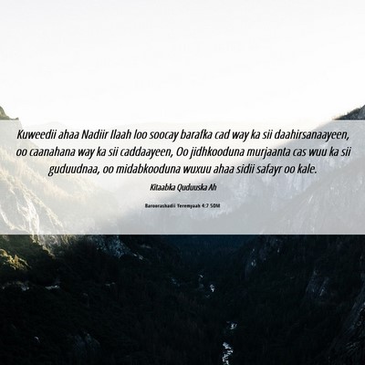Picture 06 - Baroorashadii Yeremyaah 4:7 SOM - Kuweedii ahaa Nadiir Ilaah loo soocay barafka cad - Bible Verse Picture