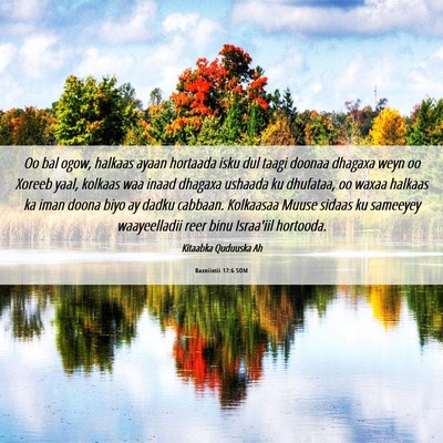 Picture 06 - Baxniintii 17:6 SOM - Oo bal ogow, halkaas ayaan hortaada isku dul - Bible Verse Picture