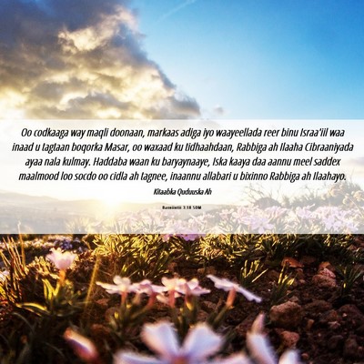 Picture 06 - Baxniintii 3:18 SOM - Oo codkaaga way maqli doonaan, markaas adiga iyo - Bible Verse Picture