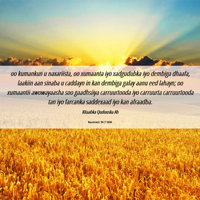 Picture 06 - Baxniintii 34:7 SOM - oo kumankun u naxariista, oo xumaanta iyo - Bible Verse Picture
