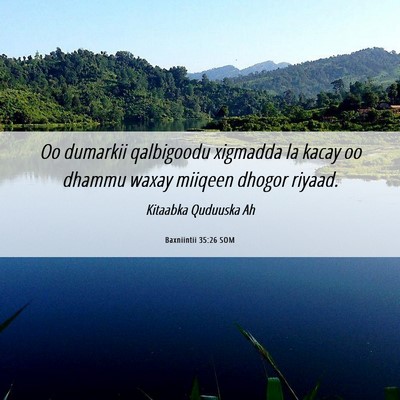 Picture 06 - Baxniintii 35:26 SOM - Oo dumarkii qalbigoodu xigmadda la kacay oo - Bible Verse Picture