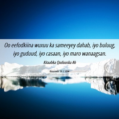 Picture 06 - Baxniintii 39:2 SOM - Oo eefodkiina wuxuu ka sameeyey dahab, iyo - Bible Verse Picture