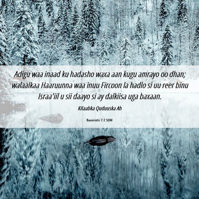 Picture 06 - Baxniintii 7:2 SOM - Adigu waa inaad ku hadasho waxa aan kugu amrayo - Bible Verse Picture