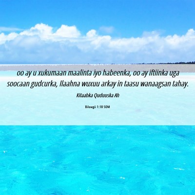 Picture 06 - Bilowgii 1:18 SOM - oo ay u xukumaan maalinta iyo habeenka, oo ay - Bible Verse Picture