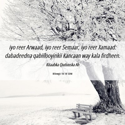 Picture 06 - Bilowgii 10:18 SOM - iyo reer Arwaad, iyo reer Semaar, iyo reer - Bible Verse Picture