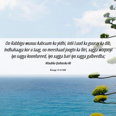 Picture 06 - Bilowgii 13:14 SOM - Oo Rabbigu wuxuu Aabraam ku yidhi, intii Luud ka - Bible Verse Picture