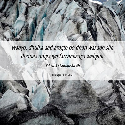 Picture 06 - Bilowgii 13:15 SOM - waayo, dhulka aad aragto oo dhan waxaan siin - Bible Verse Picture
