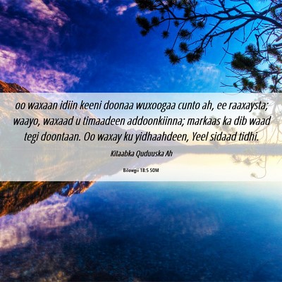 Picture 06 - Bilowgii 18:5 SOM - oo waxaan idiin keeni doonaa wuxoogaa cunto ah, - Bible Verse Picture